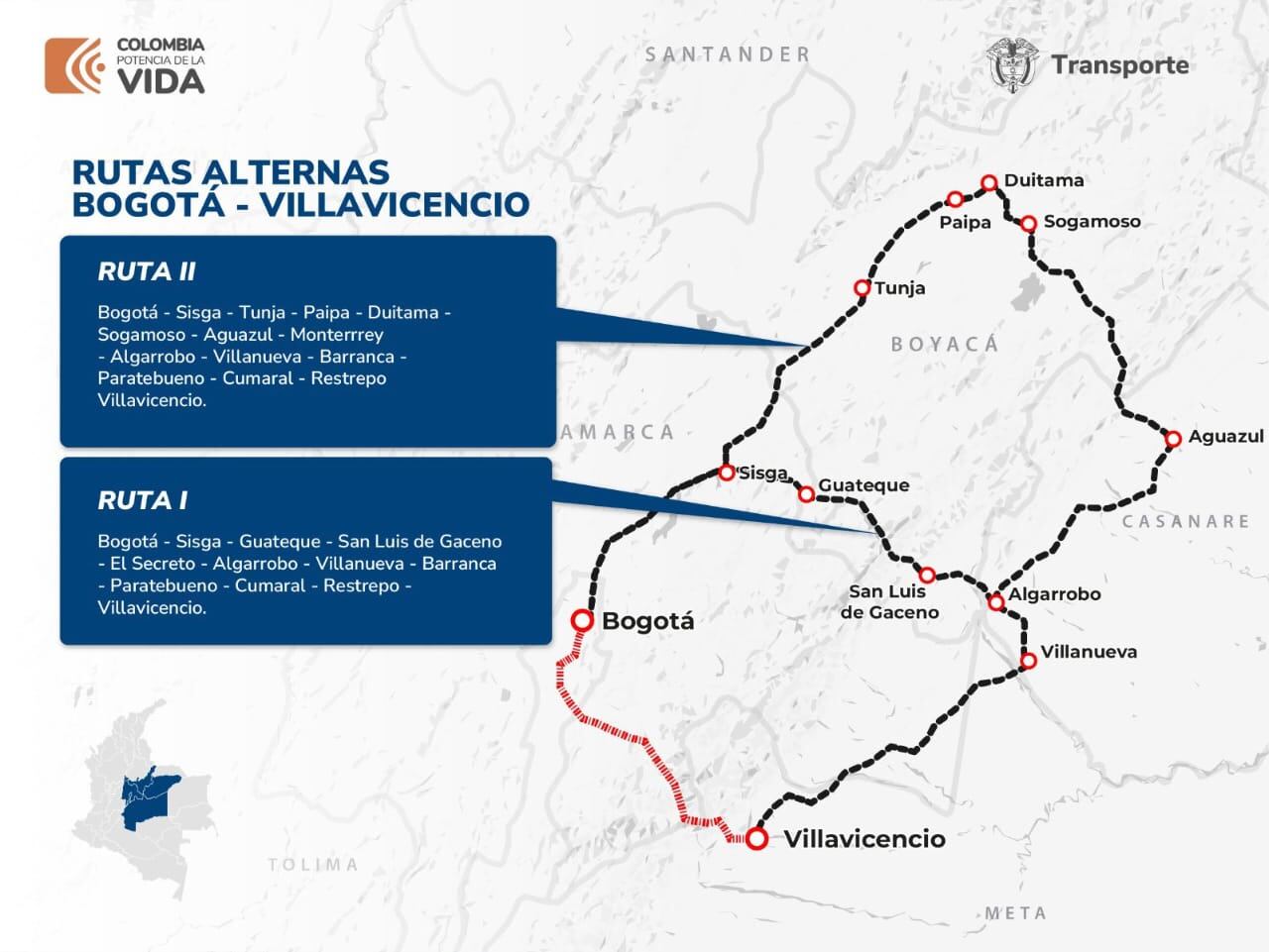 Las rutas alternas tienen restricciones