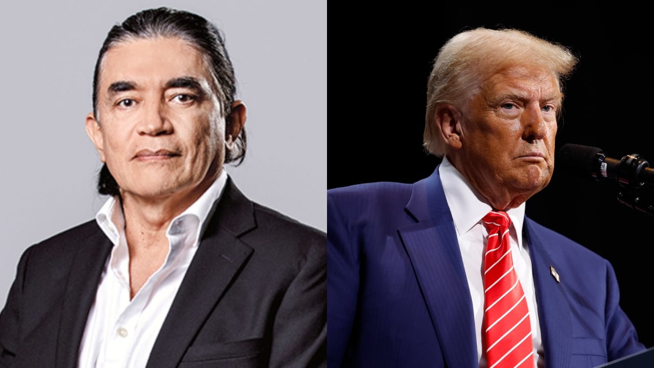 Gustavo Bolívar y Donald Trump.