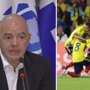 Infantino se reunió en Paraguay con el presidente de Conmebol, Alejandro Domínguez