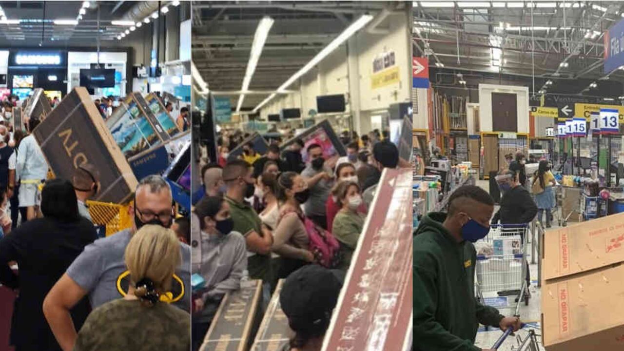 En varios almacenes del país se han presentado aglomeraciones.