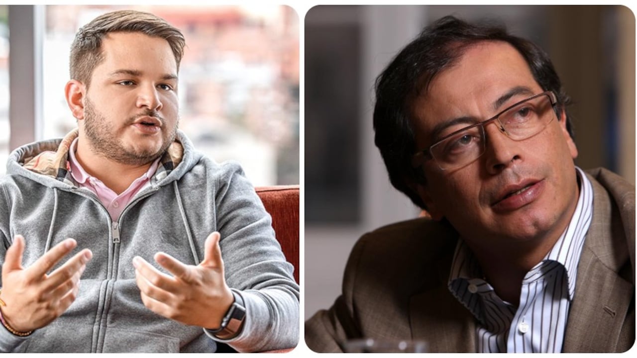 Nicolás Alcocer Petro y el presidente Gustavo Petro.
