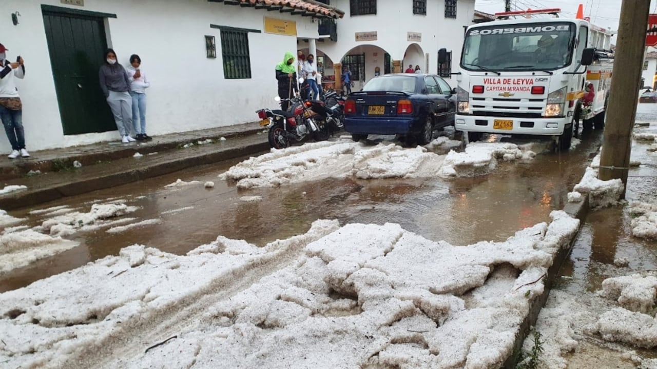 Fotos: así fue la impresionante granizada que alertó a Villa de Leyva