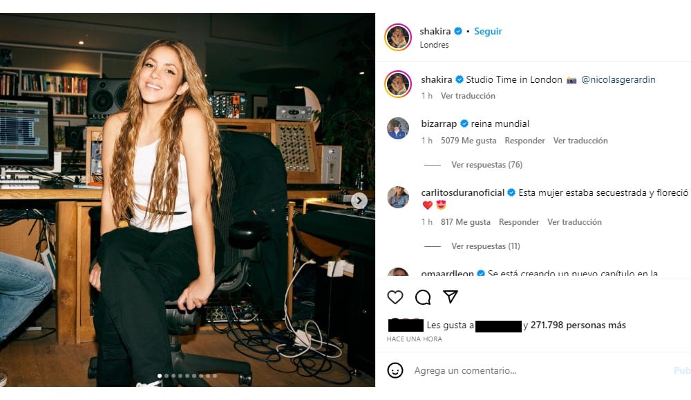 Shakira lanzó pistas de su próximo proyecto musical.