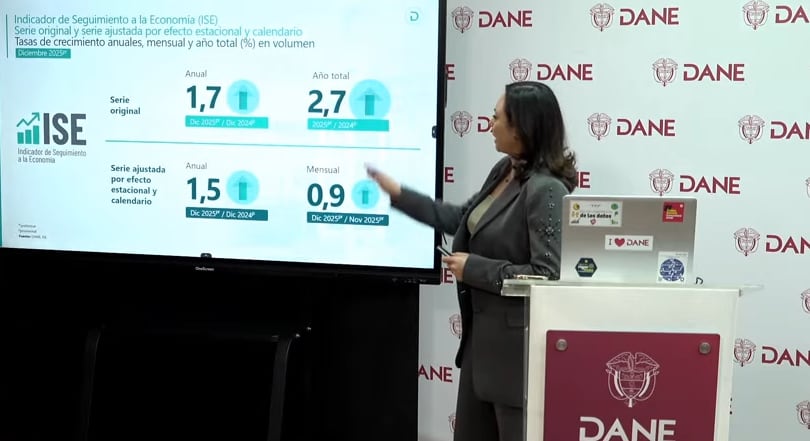 Piedad Urdinola, directora del Dane, durante la presentación del Producto Interno Bruto-PIB en 2025