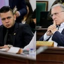 El congresista Jota Pe Hernández y el presidente del Senado, Roy Barreras.