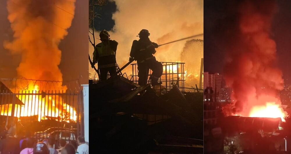 Incendio en dos fábricas de Envigado, Antioquia.