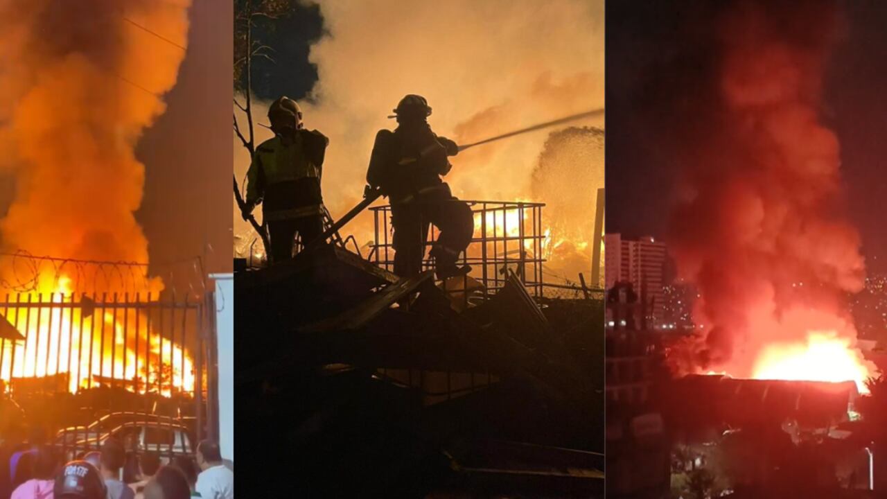 Incendio en dos fábricas de Envigado, Antioquia.