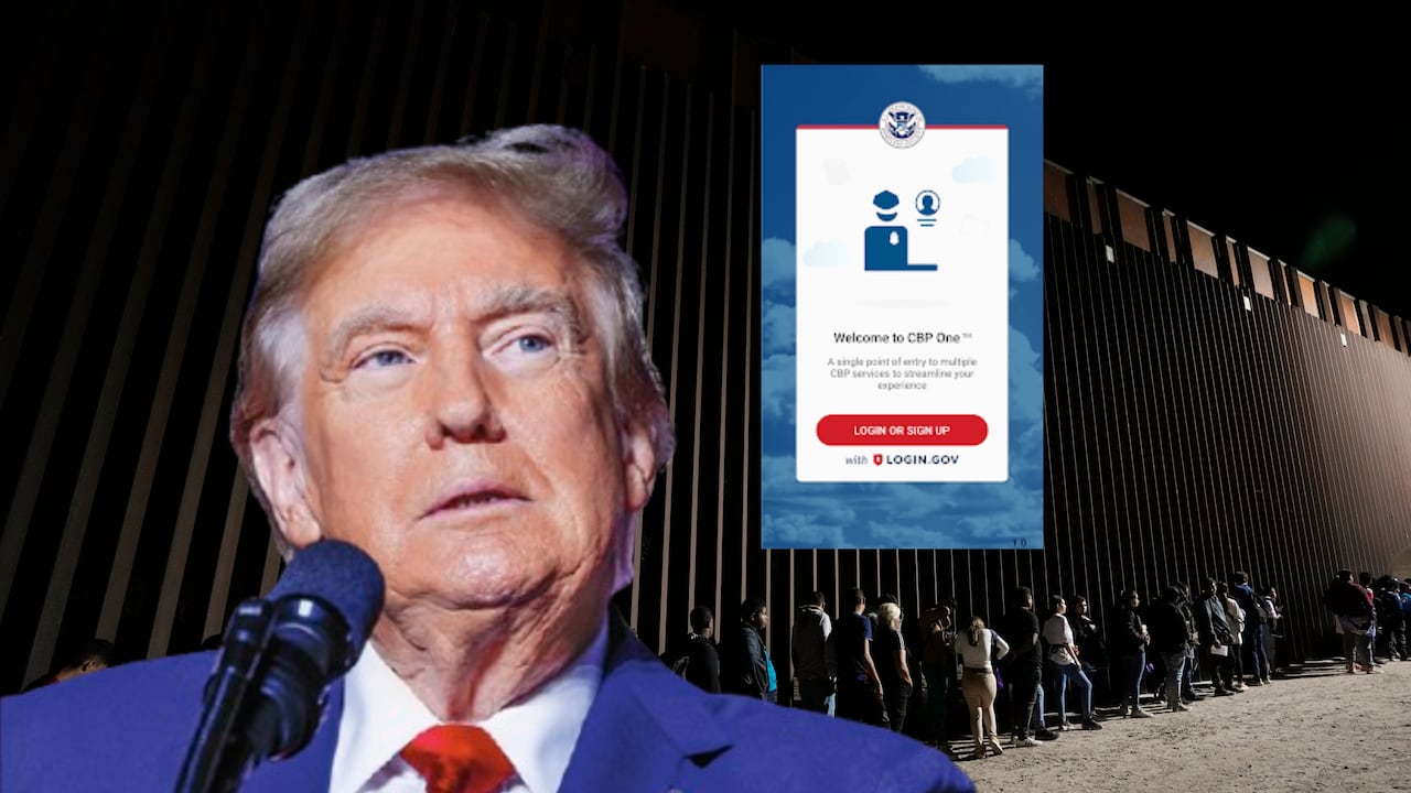 Donald Trump y la aplicación CBP One, usada por migrantes para entrar a Estados Unidos.