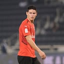 James Rodriguez (10) of Al Rayyan reacts during the QNB Stars League match between Al Gharafa and Al Rayyan at the Jassim Bin Hamad Stadium in Doha, Qatar on 24 February 2022. (Photo by Simon Holmes/NurPhoto via Getty Images)