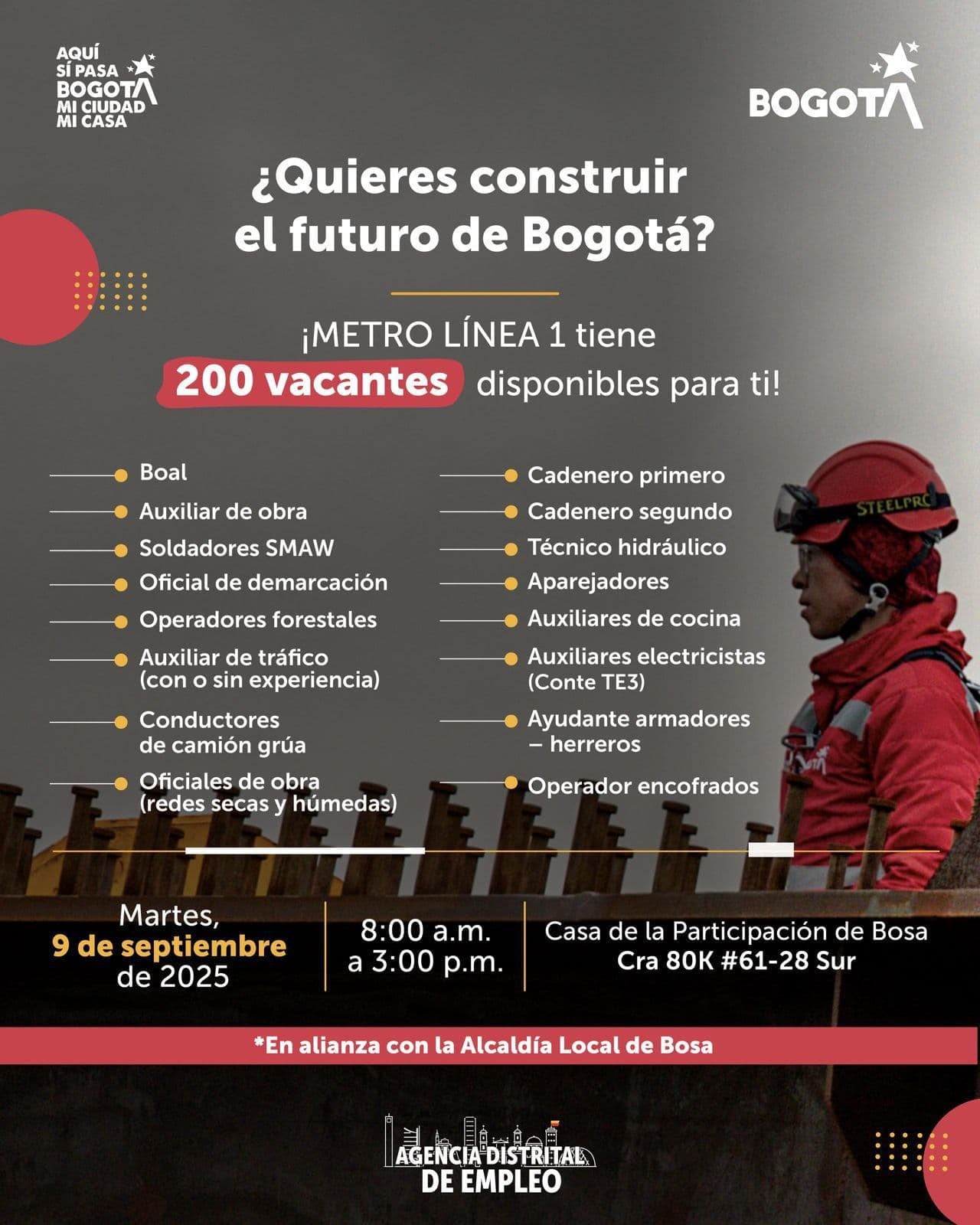 Feria de empleo en Bogotá.
