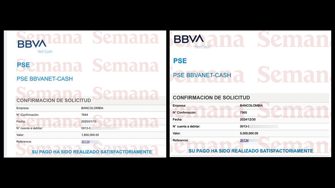Consignaciones bancarias ligadas a Juliana Guerrero y su círculo.