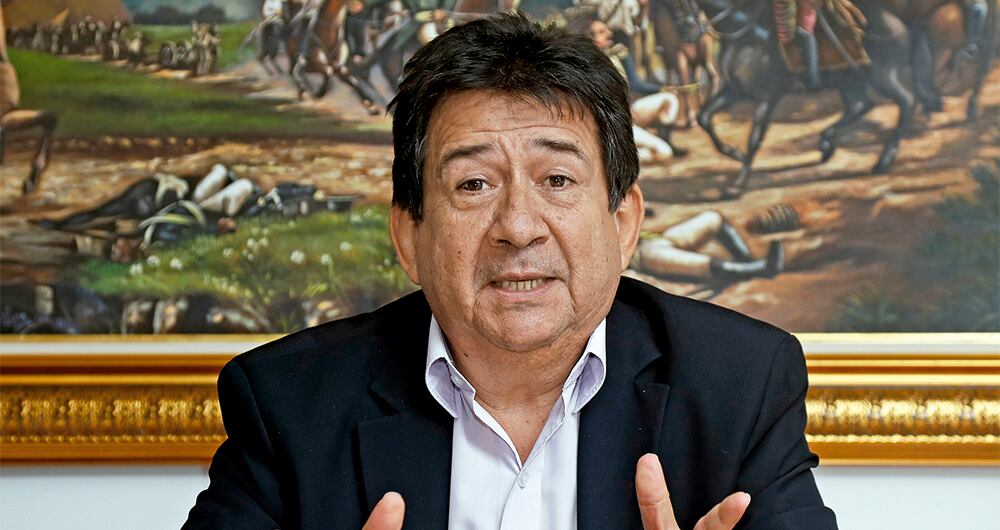 diógenes orjuela Presidente de la CUT