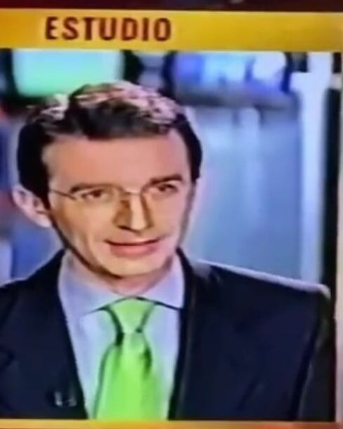 Juan Eduardo Jaramillo en sus inicios en la televisión