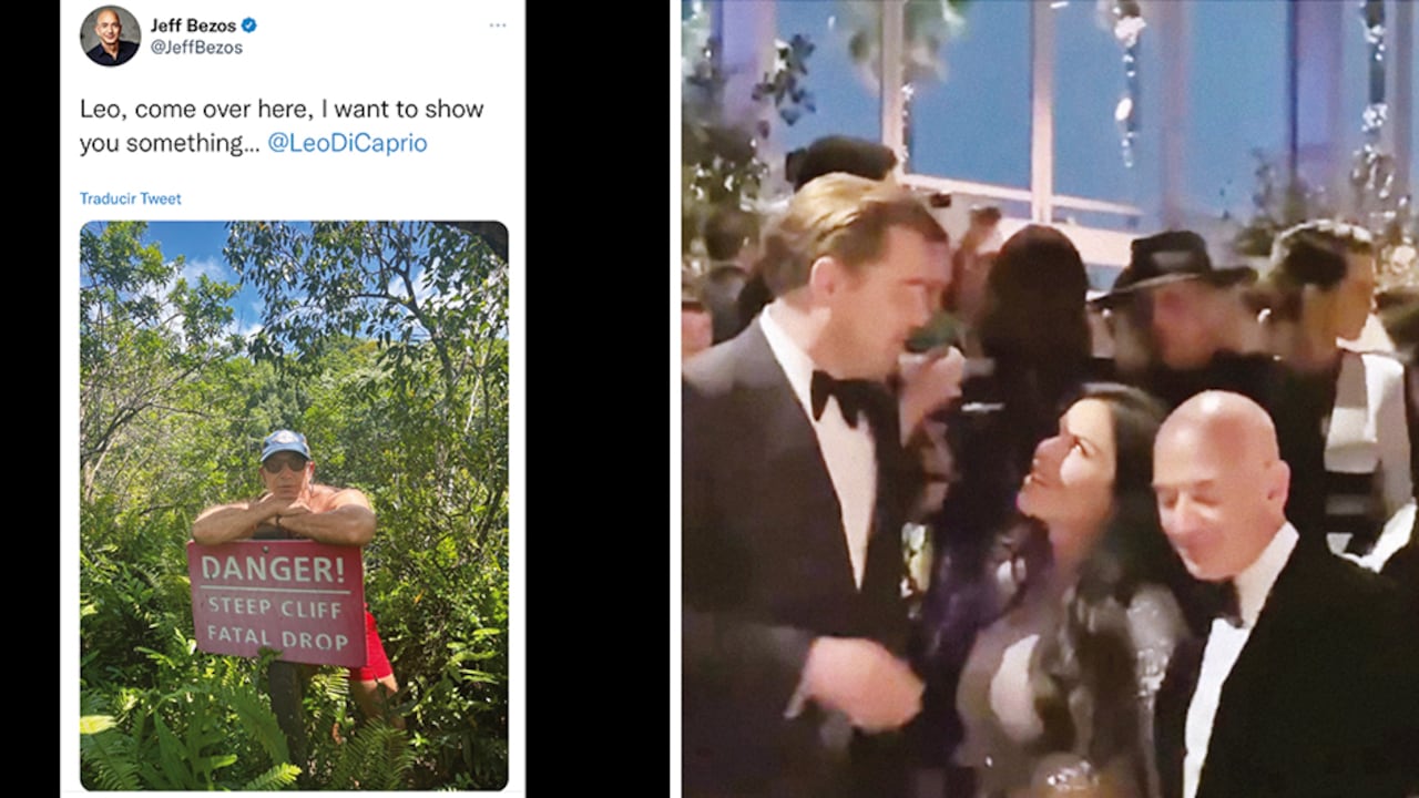 El polémico encuentro entre Lauren Sánchez, novia de Jeff Bezos, y Leonardo DiCaprio en una gala en Los Ángeles.