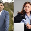 Abogado Julián Quintana y la gerente de la EAAB, Natalia Avendaño.