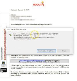 Al dar click sobre el sello saldrá esta ventana que permitirá confirmar la autenticidad de los mismos.