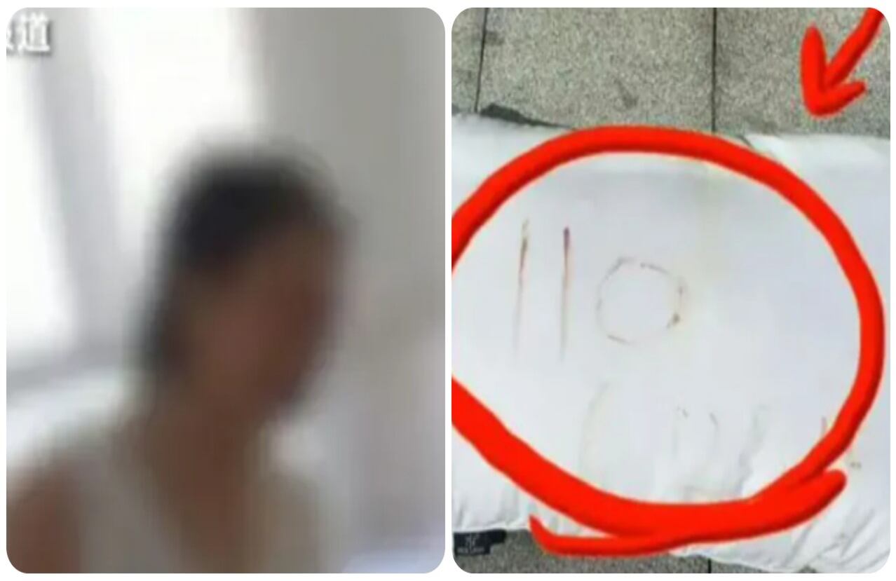 La mujer tuvo que escribir con su propia sangre en una almohada para sobrevivir