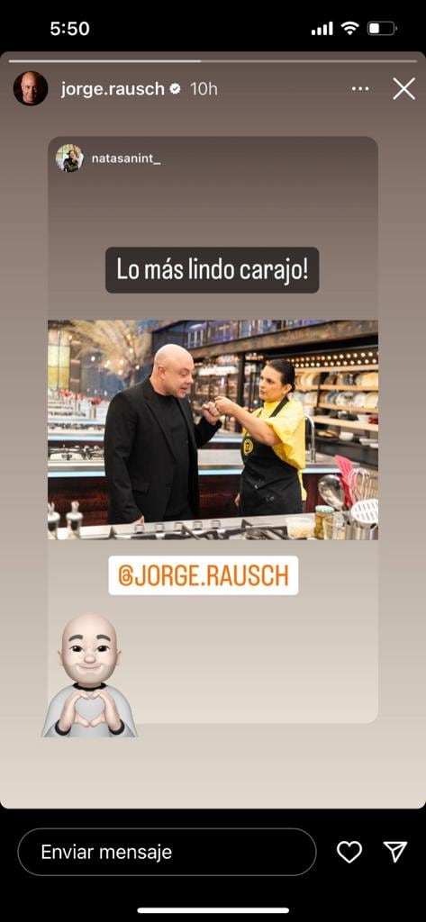 Natalia Sanint le dedica mensaje a Jorge Rausch.