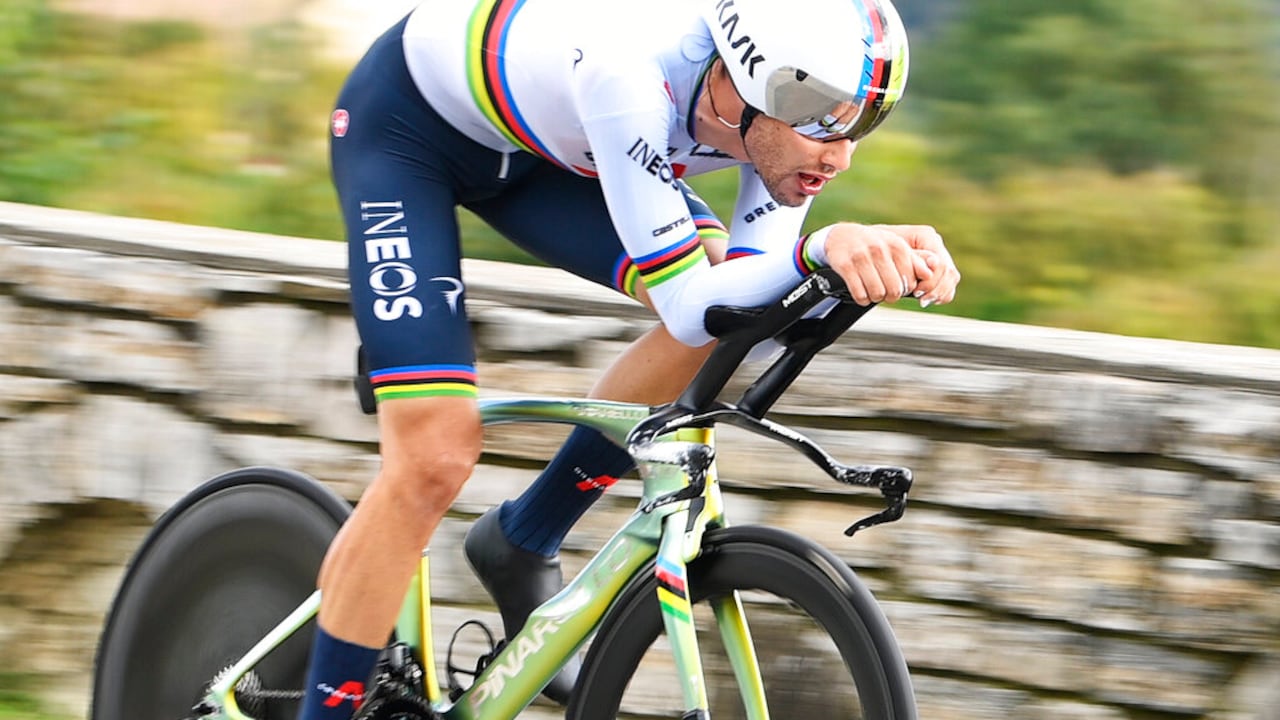 Filippo Ganna, ganador de la etapa 14 del Giro de Italia.