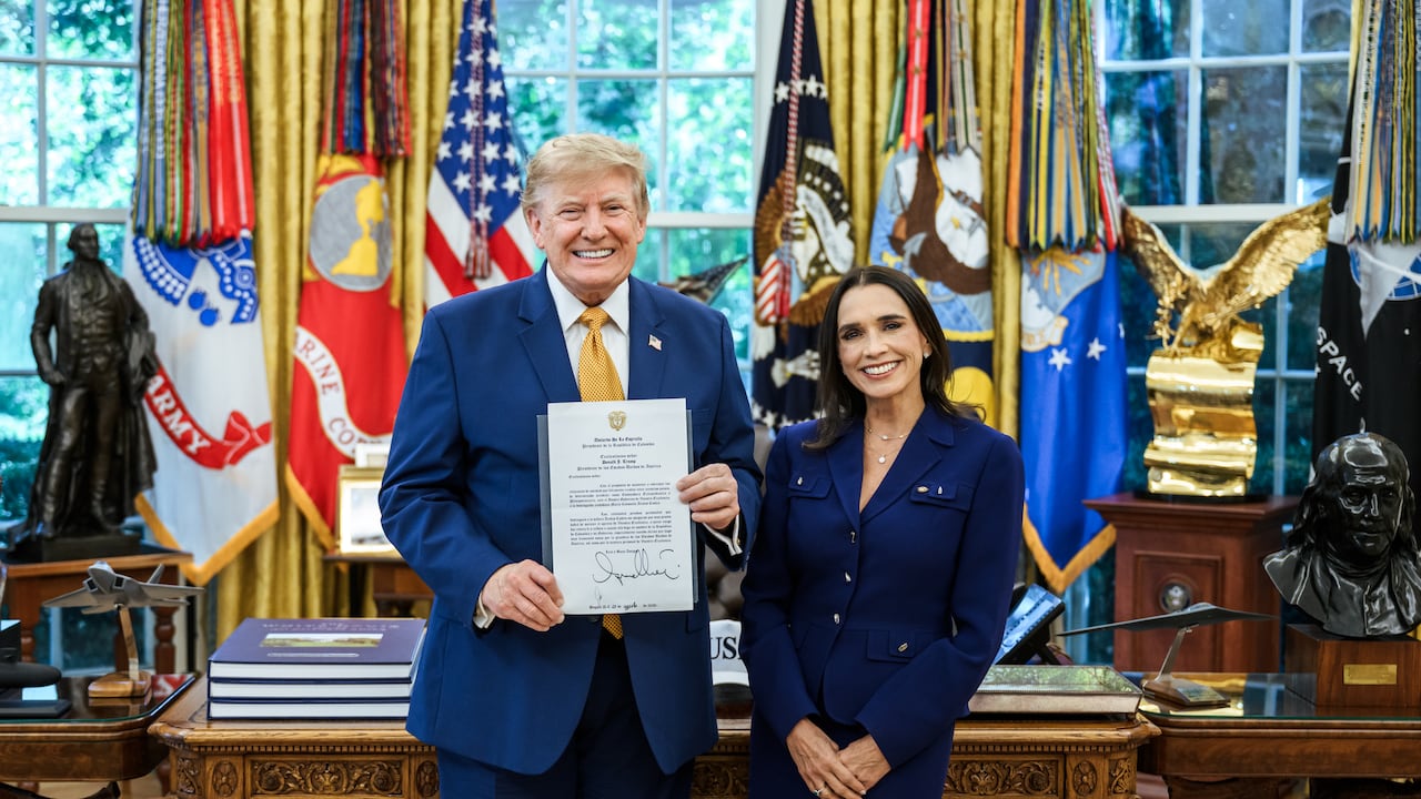 Donald Trump y María Consuelo Araújo.