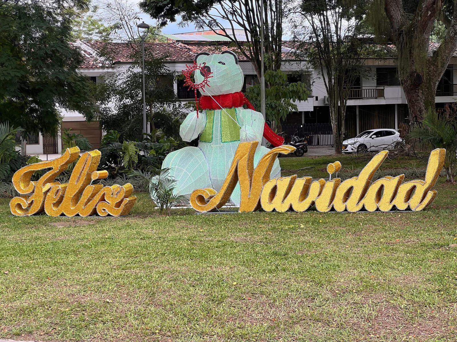 Alumbrado navideño en Cartago, norte del Valle del Cauca