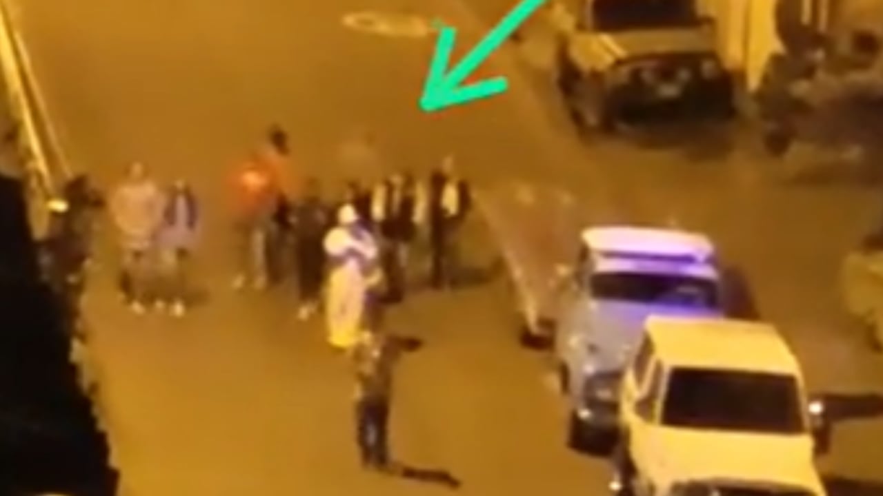 Supuesto fantasma en medio de un recorrido con animero en Marinilla, Antioquia.