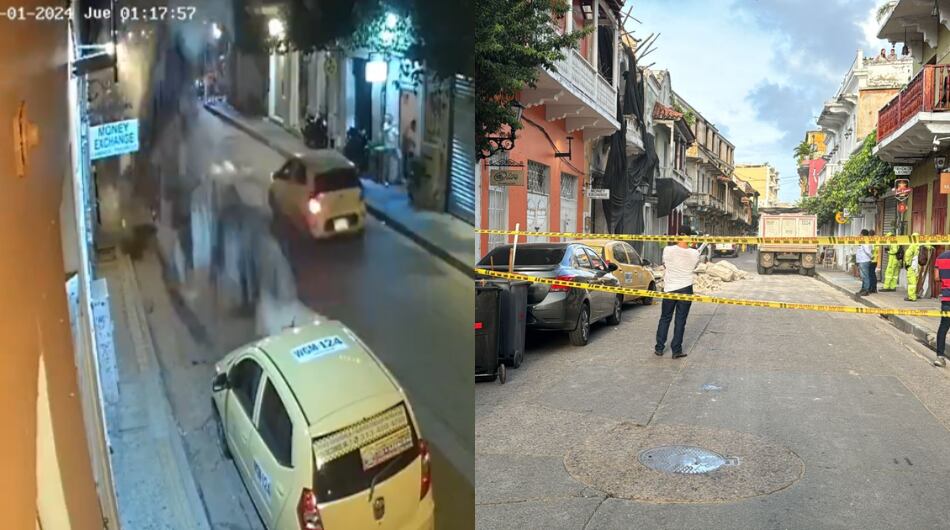 Emergencia en centro histórico de Cartagena.