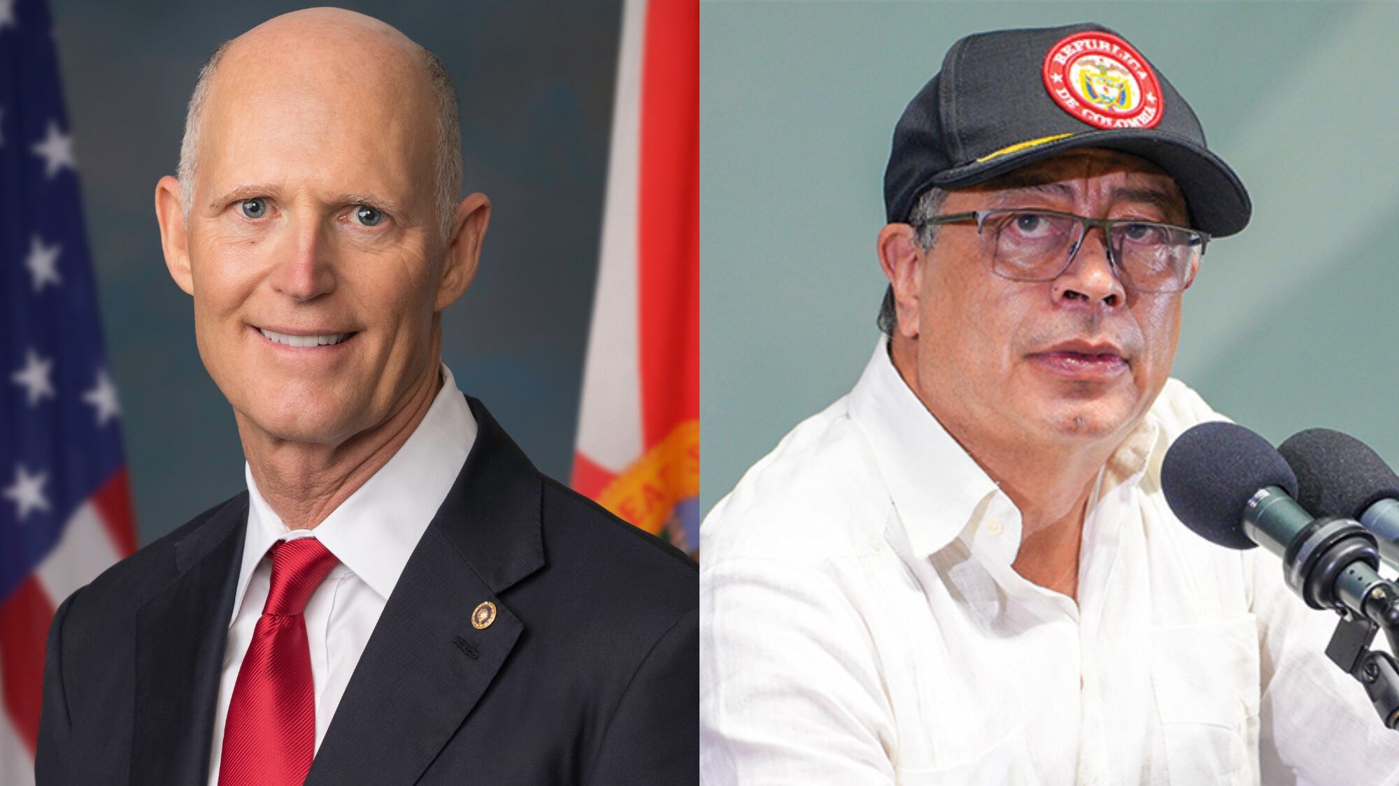 Senador Rick Scott y Gustavo Petro.