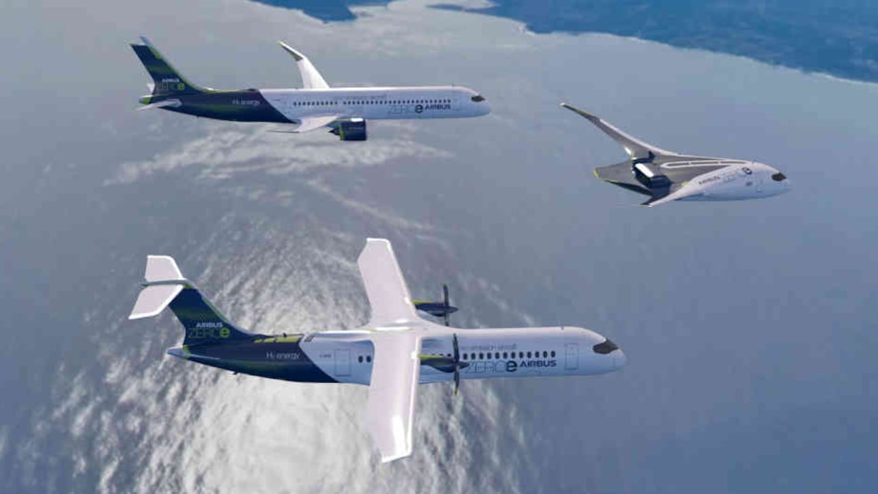 Airbus presentó tres modelos posibles. Foto: Airbus.