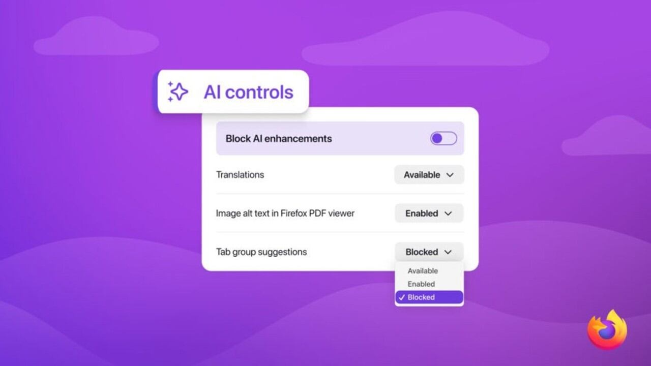 Interruptor para las herramientas de IA en Firefox.