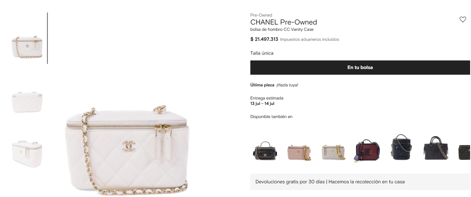 El accesorio, perteneciente a una de las casas de moda más reconocidas del mundo.