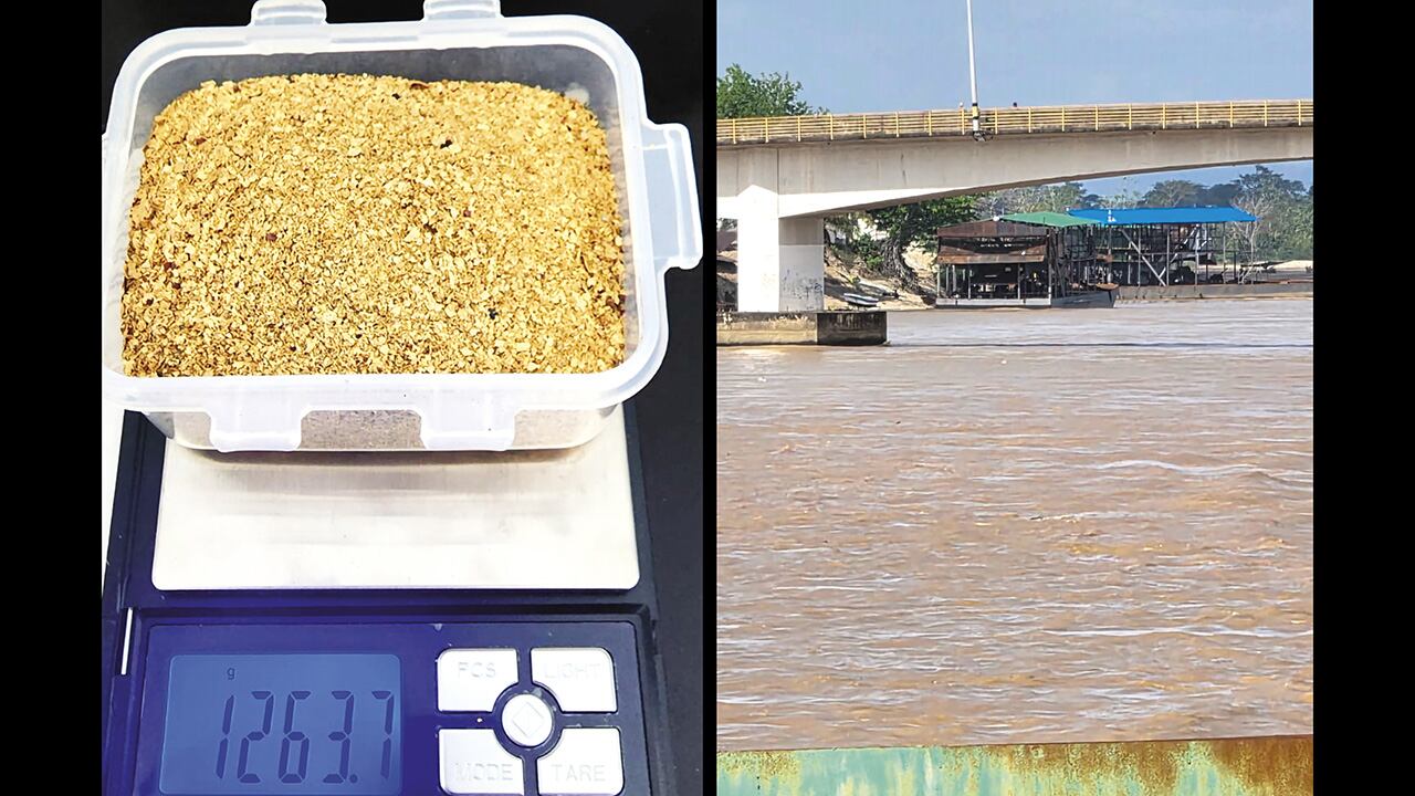 Así extraen el oro pequeños mineros en afluentes del país. En muchos de los casos utilizan mercurio para separar el metal. 