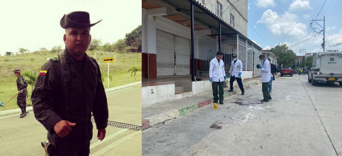 Patrullero Jaider Amador Quessep, asesinado en el sur de Barranquilla.