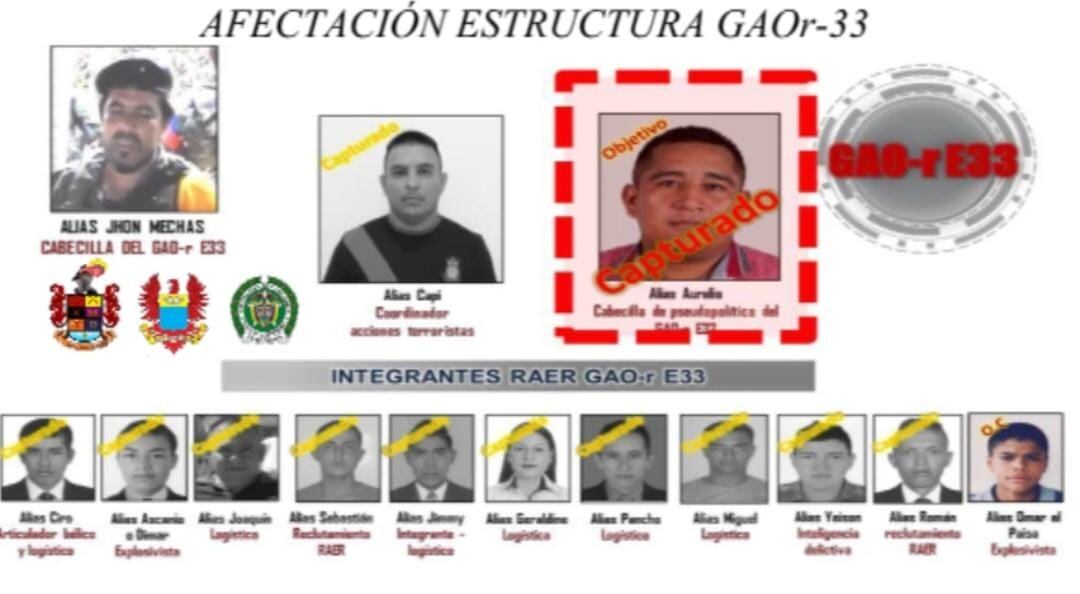 Alias Aurelio hacía parte de los terroristas más buscados de las disidencias de las Farc