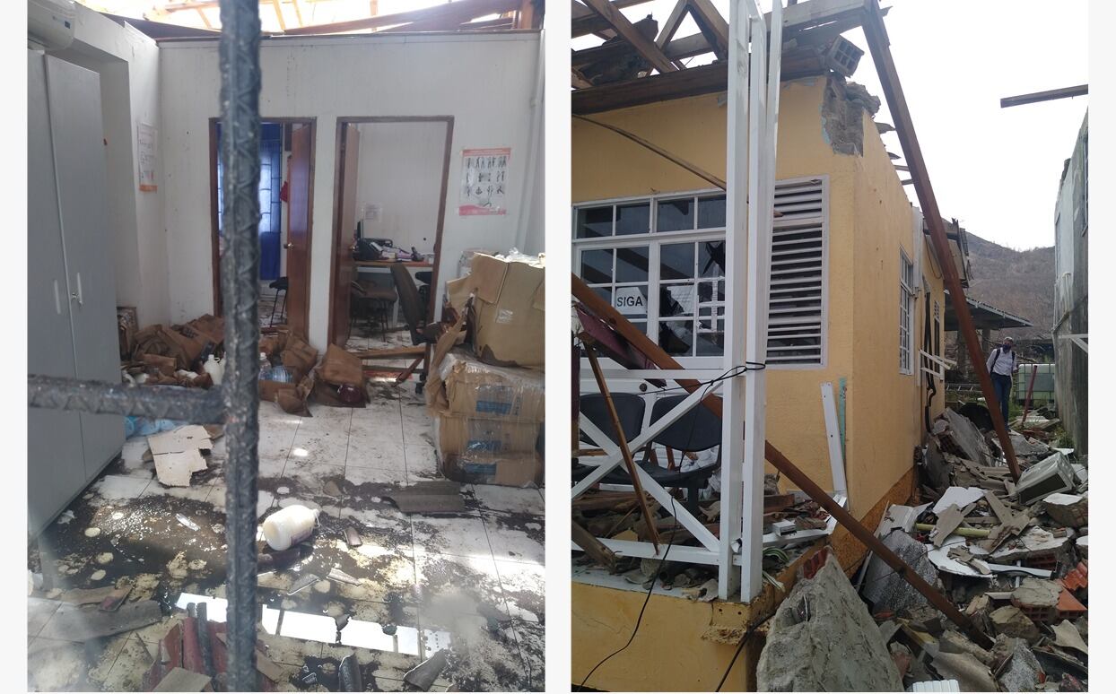 Tras el paso del Huracán Iota, en noviembre de 2020, el Palacio de Justicia de Providencia quedó totalmente destruido.