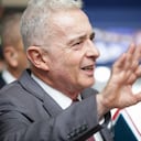 El expresidente Álvaro Uribe Vélez en los juzgados de Paloquemao.