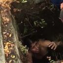 La mujer fue rescatada por los Bomberos de Cali.