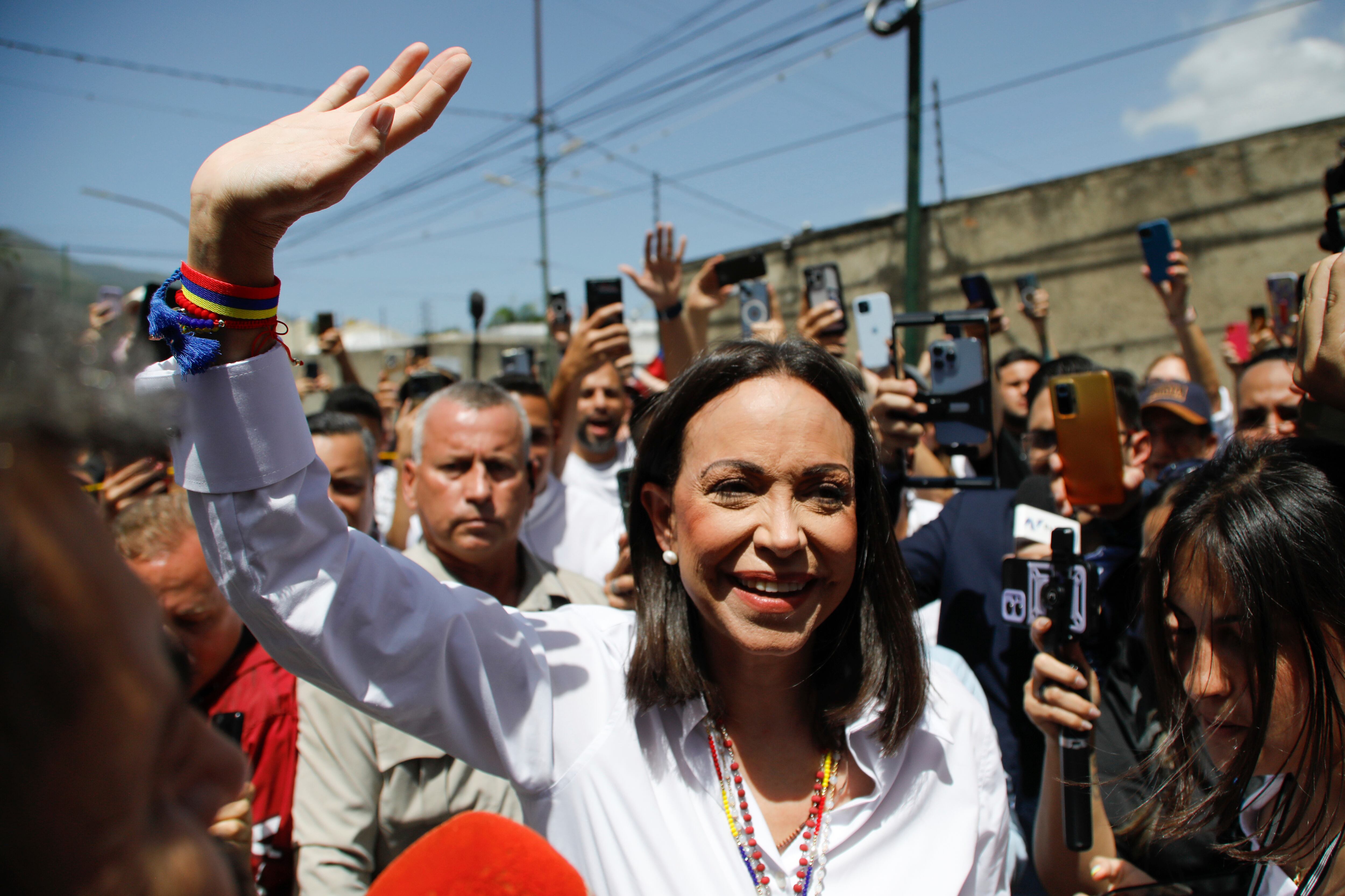 María Corina Machado votó en Caracas.