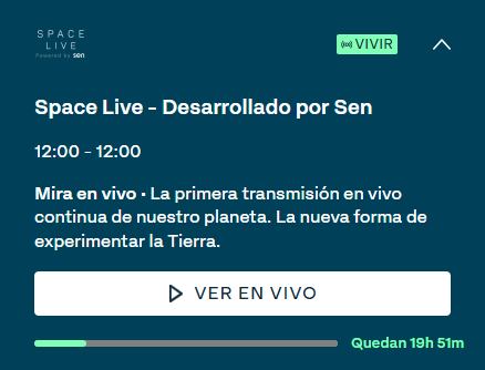 Ver el planeta desde el espacio ya es posible gracias a un canal que muestra imágenes en directo para el público colombiano.