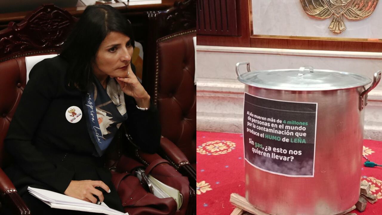 Una olla de leña hizo parte del debate de moción de censura contra la ministra de Minas y Energía, Irene Vélez, en Cámara de Representantes.
