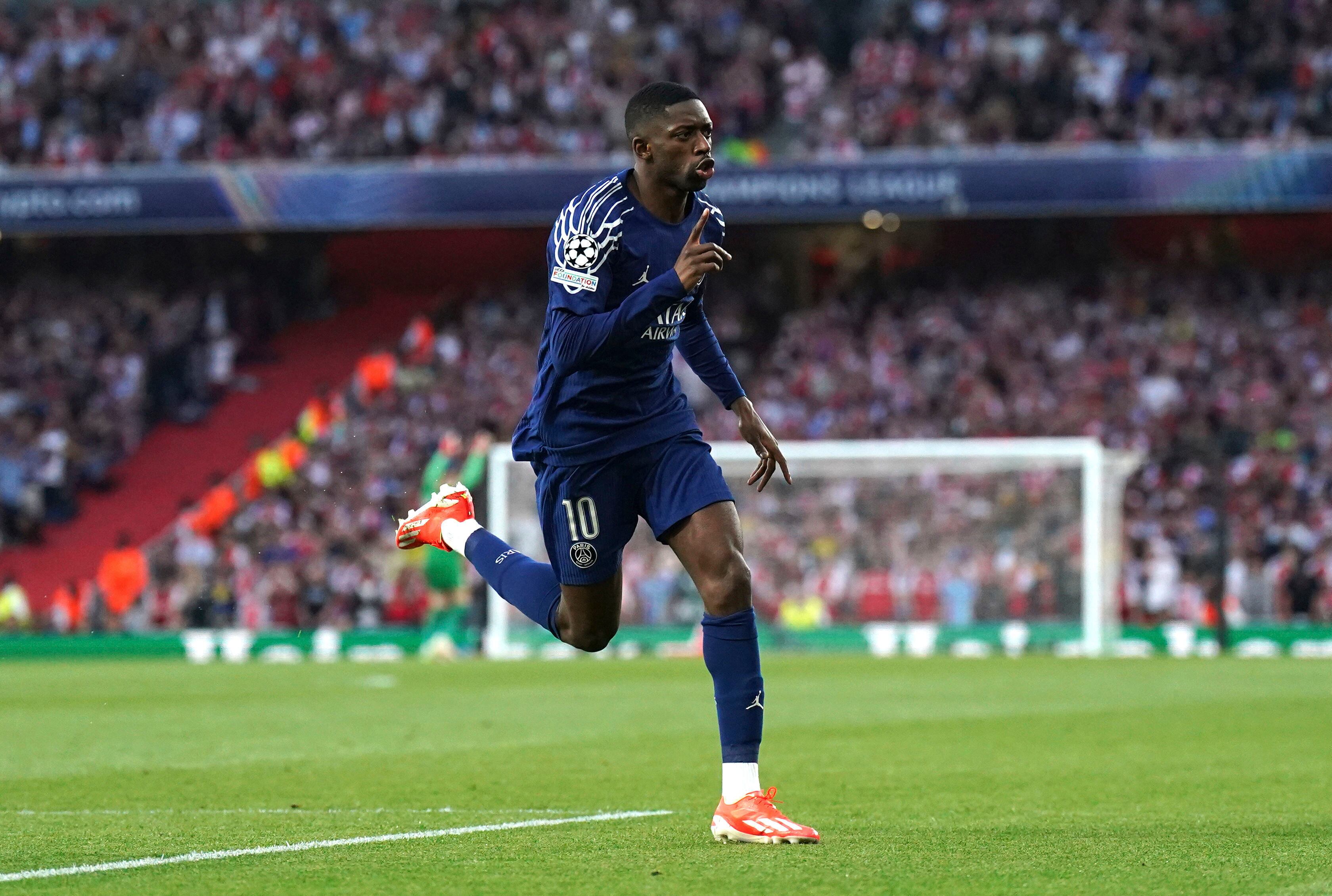 Dembélé, la figura de PSG ante Arsenal.