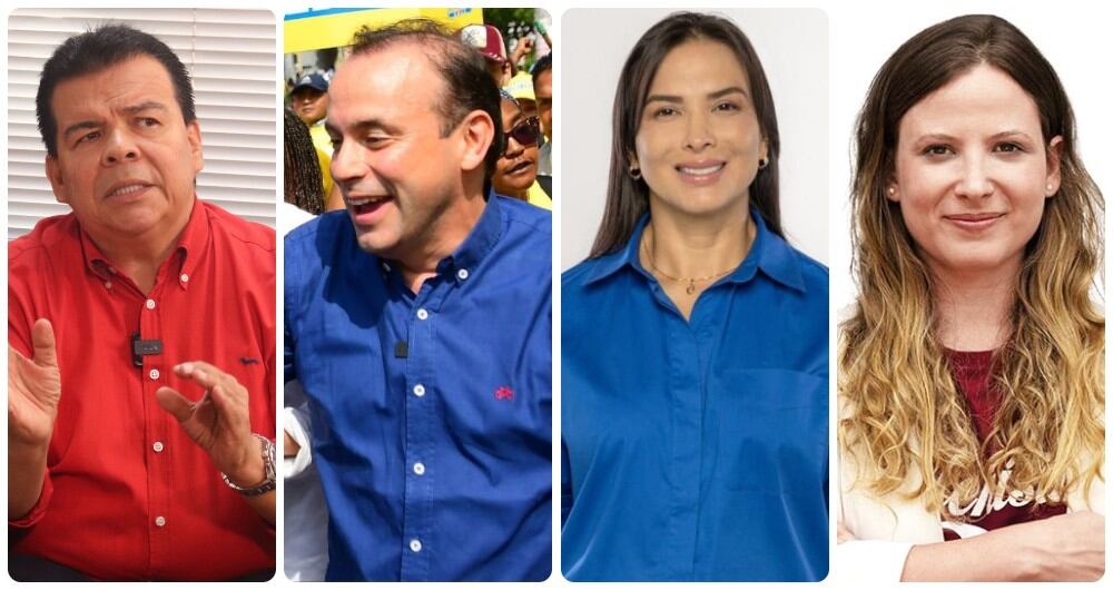 Roberto Ortiz Urueña, Alejandro Eder, Miyerlandi Torres y Diana Rojas.
