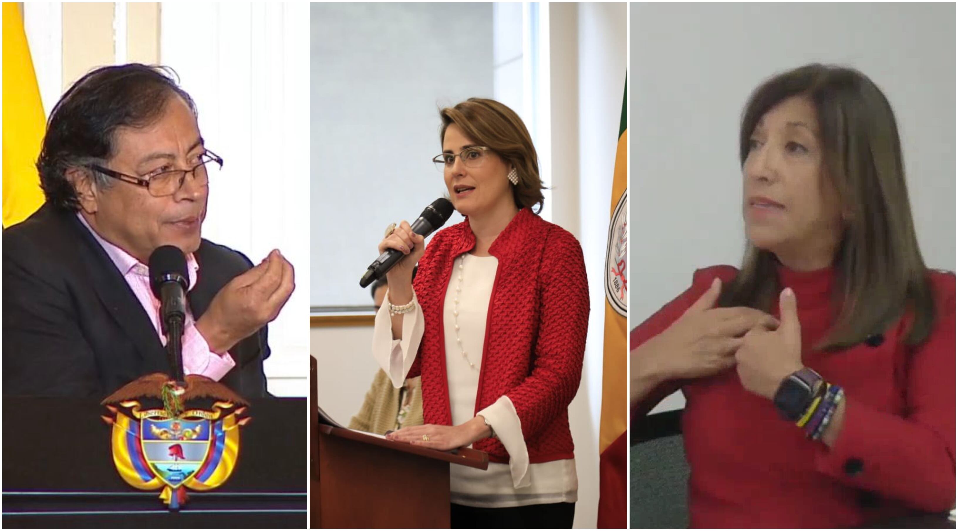 Presidente Gustavo Petro, Paula Robledo y Martha Lucía Zamora