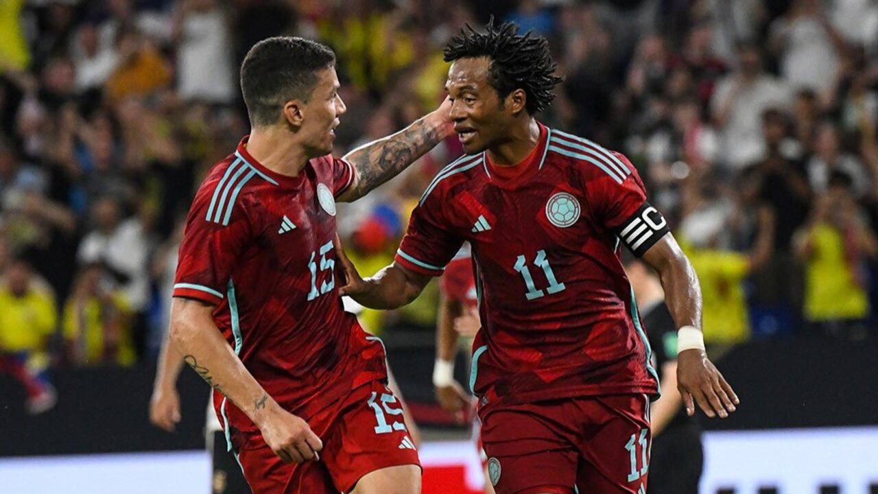 Juan Guillermo Cuadrado festejando el segundo gol de Colombia ante Alemania.
