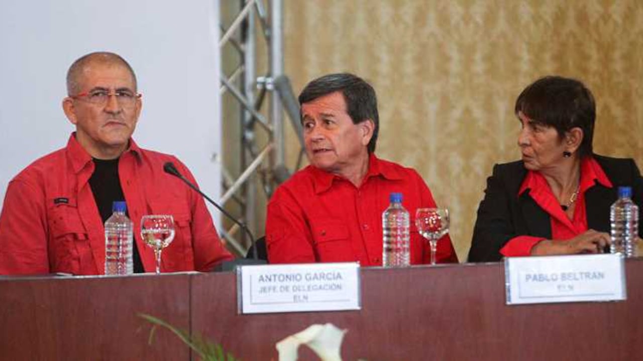 Voceros del ELN: Antonio García y Pablo Beltrán.