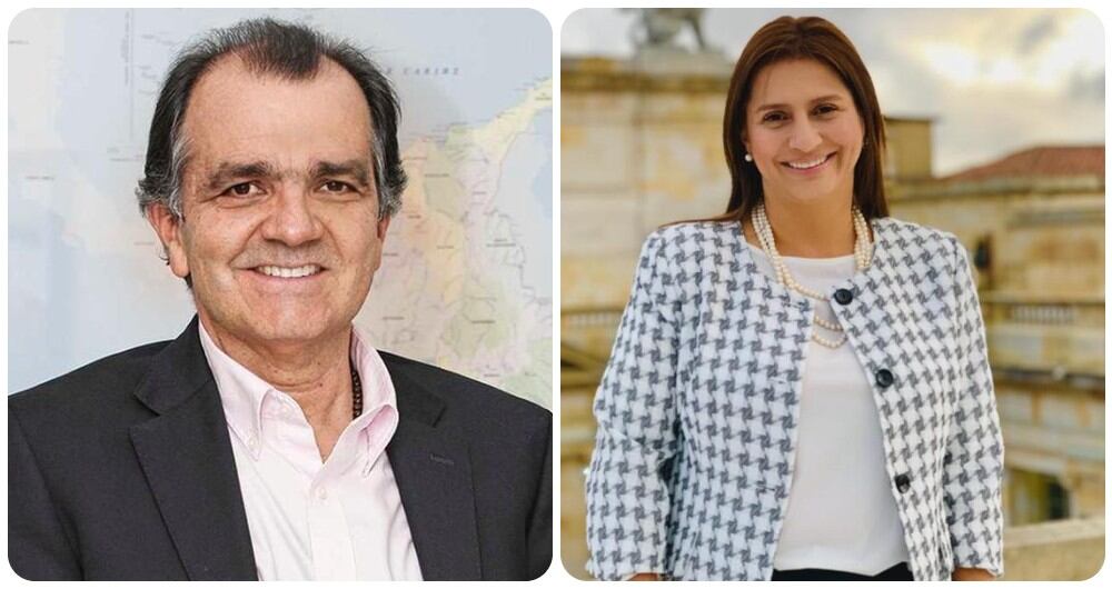 Óscar Iván Zuluaga y la senadora Paola Holguín.