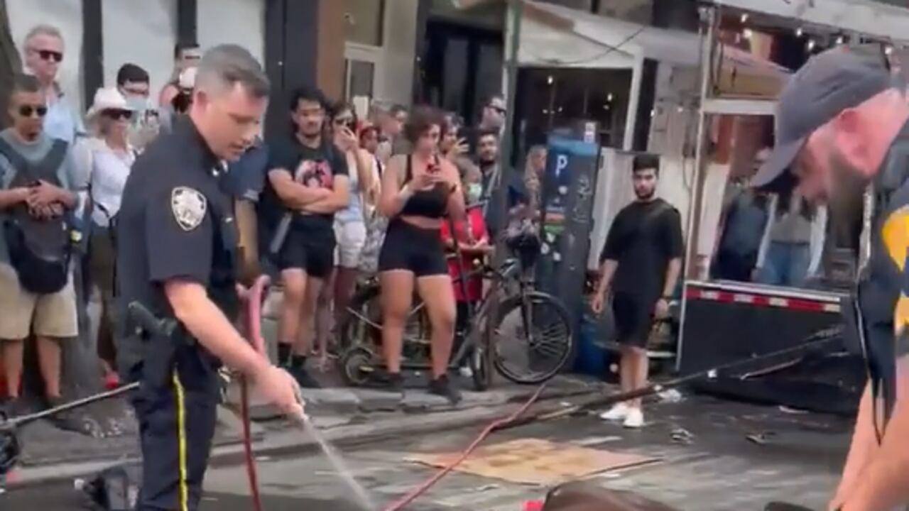 El caballo, llamado Ryder, se desplomó en las calles de Manhattan y tuvo que recibir atención par parte de las autoridades. Foto: @BreakinNewz01