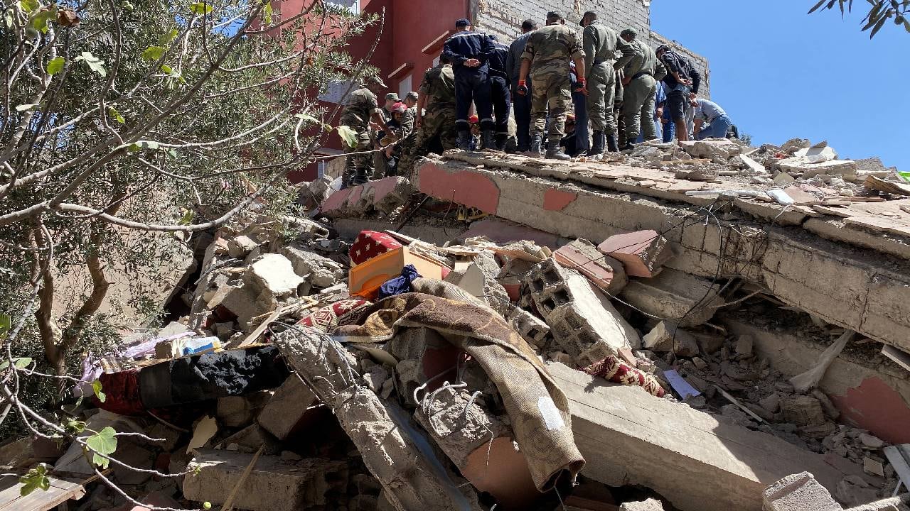 Secuelas de un potente terremoto en Marruecos.