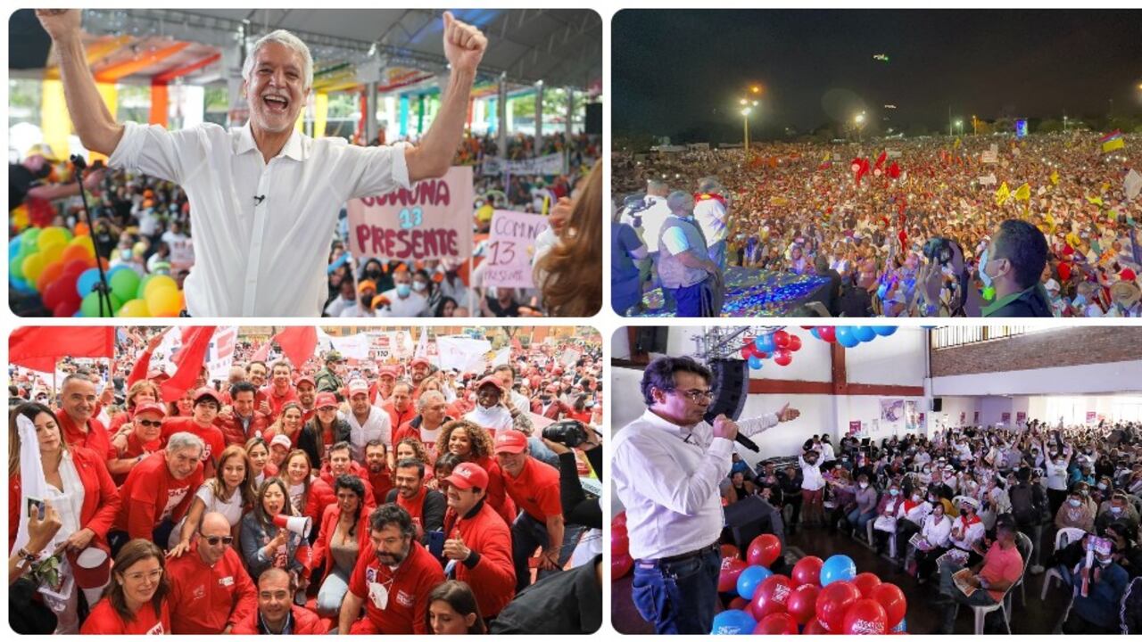 Así cerraron campaña los precandidatos presidenciales.