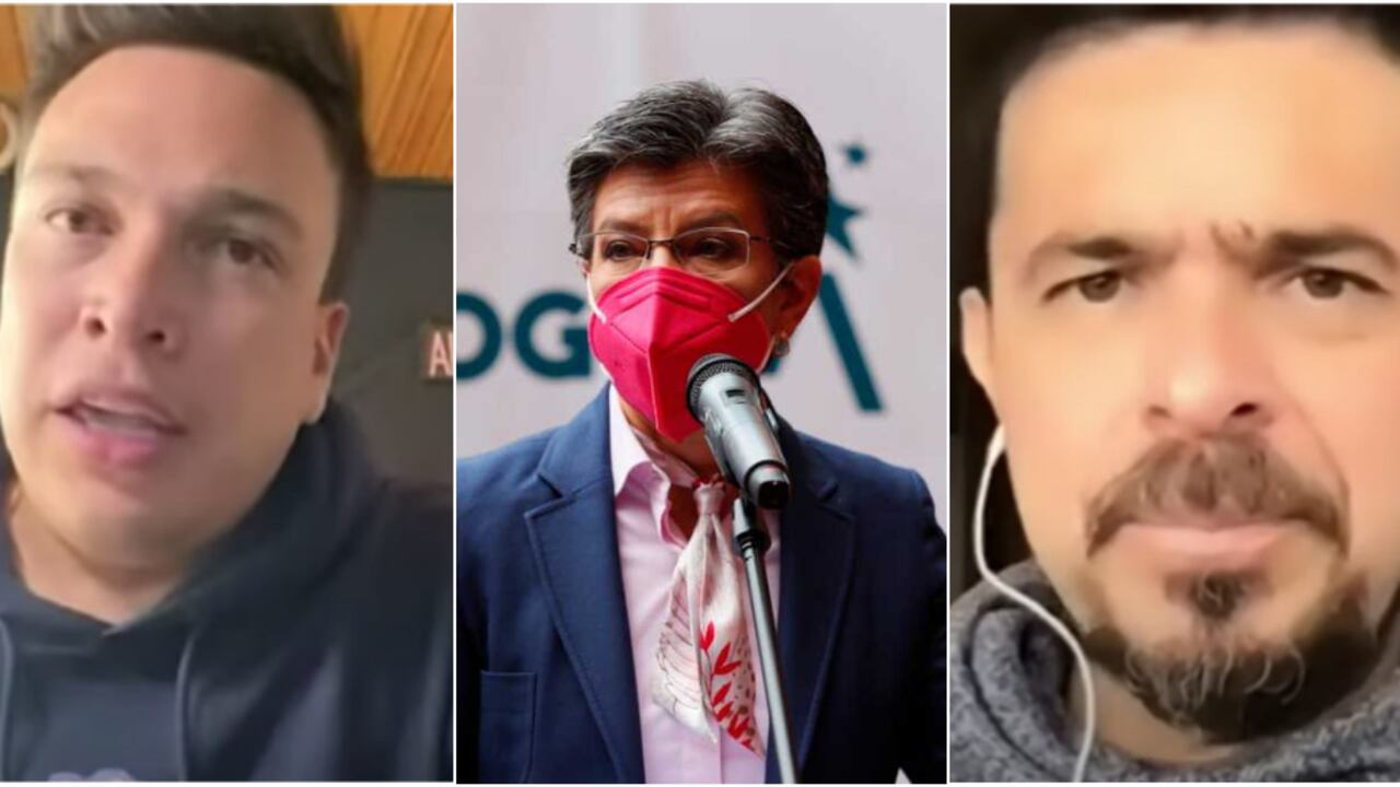 Tato Devia, Claudia López y Diego Camargo, comediantes y alcaldesa de Bogotá